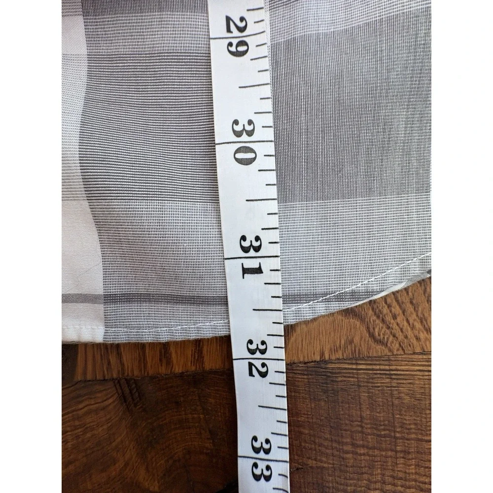 Banana Republic Men's Non-Iron Slim Fit Plaid Long Sleeve Dress Shirt Gray L
